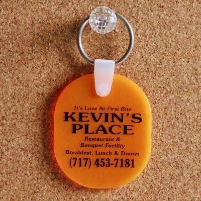 画像3: USAアドバタイジングUSEDキーホルダーKEVIN'S PLACEレストラン橙｜アメリカン雑貨