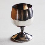 画像1: スペインヴィンテージシルバープレートカップワイングラスゴブレット｜アンティーク銀食器銀メッキ (1)