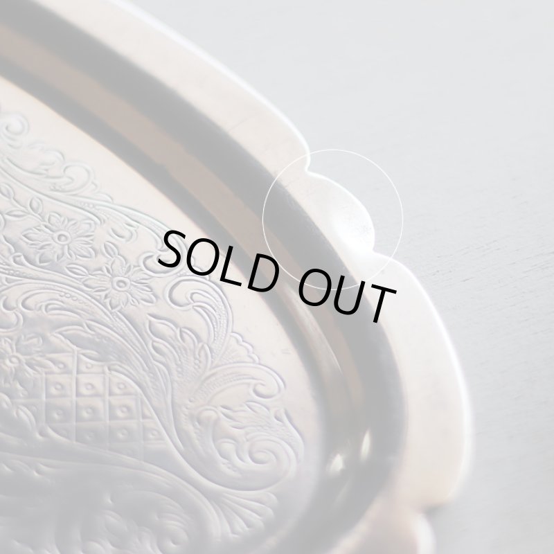 画像12: 英国イギリス製ヴィンテージシルバープレートトレー彫刻装飾エングレービング｜アンティーク銀食器銀メッキ (12)