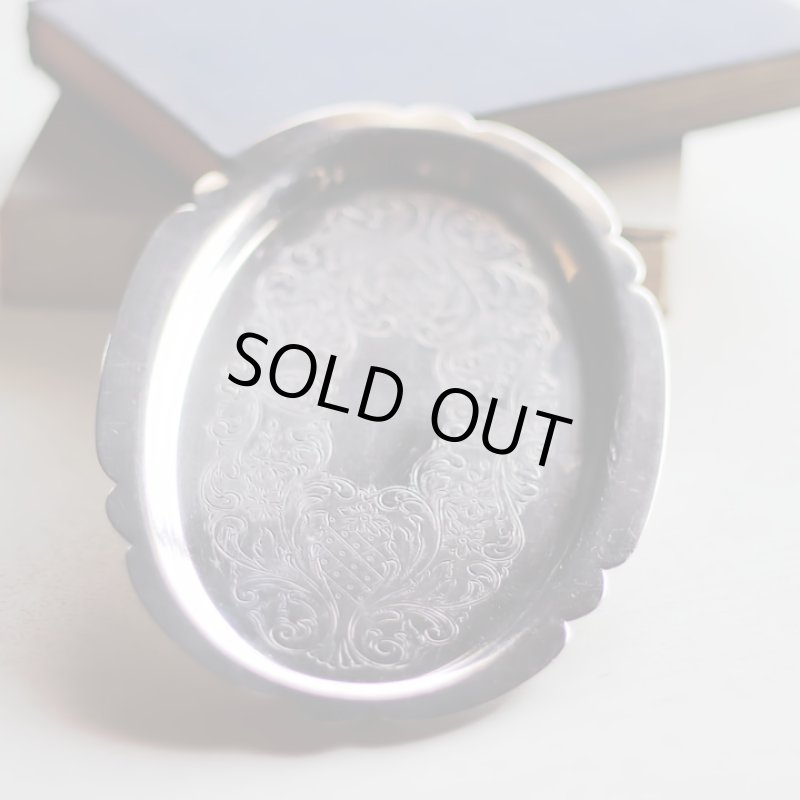 画像6: 英国イギリス製ヴィンテージシルバープレートトレー彫刻装飾エングレービング｜アンティーク銀食器銀メッキ (6)