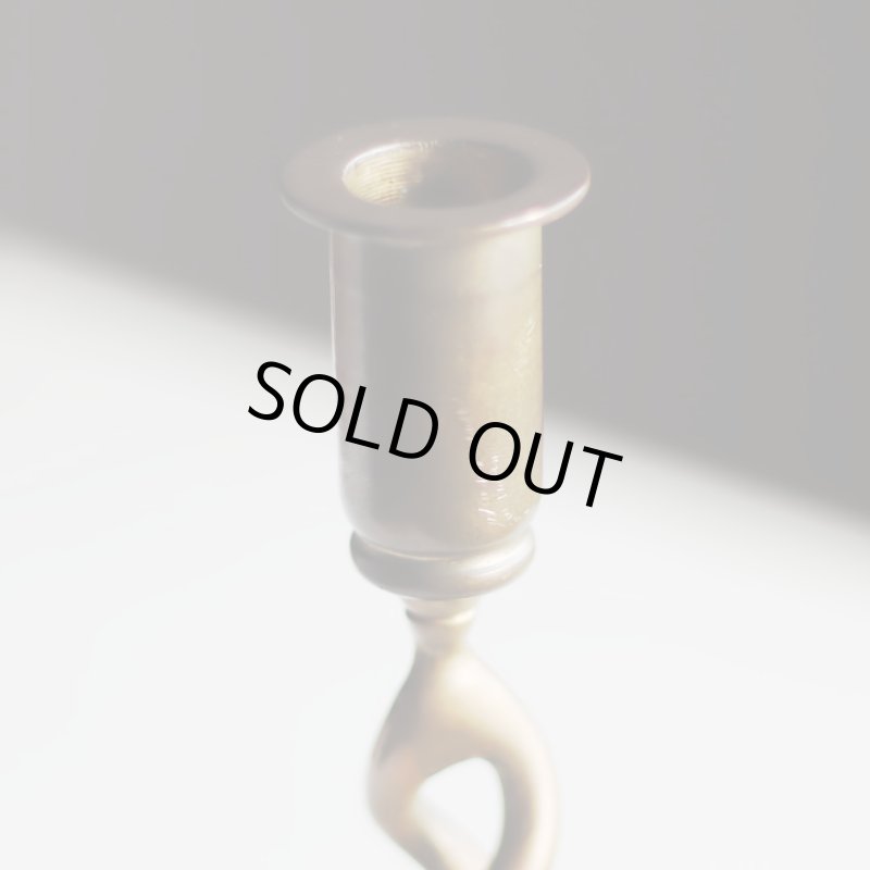 画像7: 英国イギリス製ヴィンテージブラスツイストキャンドルスタンド｜アンティークキャンドルホルダー真鍮製蝋台 (7)