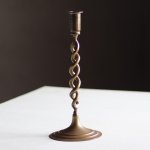 画像3: 英国イギリス製ヴィンテージブラスツイストキャンドルスタンド｜アンティークキャンドルホルダー真鍮製蝋台 (3)