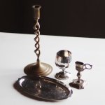 画像10: ITALYイタリアヴィンテージブラスキャンドルスナッファー用スタンド真鍮製蝋燭火消し｜アンティーク (10)