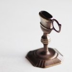画像5: ITALYイタリアヴィンテージブラスキャンドルスナッファー用スタンド真鍮製蝋燭火消し｜アンティーク (5)