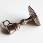 画像12: ITALYイタリアヴィンテージブラスキャンドルスナッファー用スタンド真鍮製蝋燭火消し｜アンティーク (12)