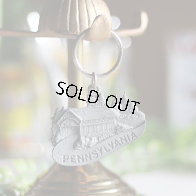 アメリカン雑貨キーホルダーお土産｜PENNSYLVANIAペンシルベニア州覆い橋