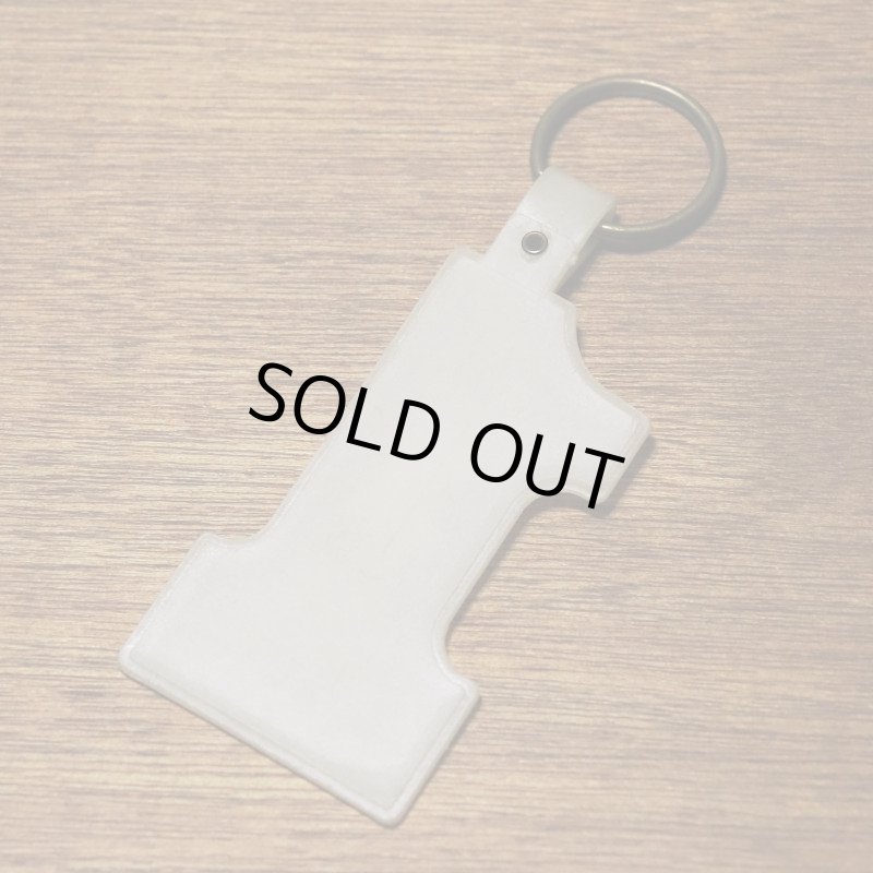 【白・蓄光】アメリカン雑貨USEDアドバタイジングキーホルダーYOU 'RE NUMBER1｜USA米国ヴィンテージノベルティキーチェーン