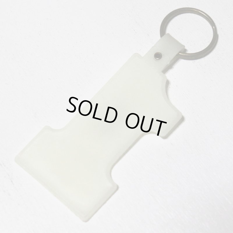 【白・蓄光】アメリカン雑貨USEDアドバタイジングキーホルダーYOU 'RE NUMBER1｜USA米国ヴィンテージノベルティキーチェーン