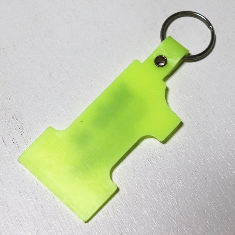 【黄】アメリカン雑貨USEDアドバタイジングキーホルダーNUMBER 1・Yale|USA米国ヴィンテージノベルティキーチェーン