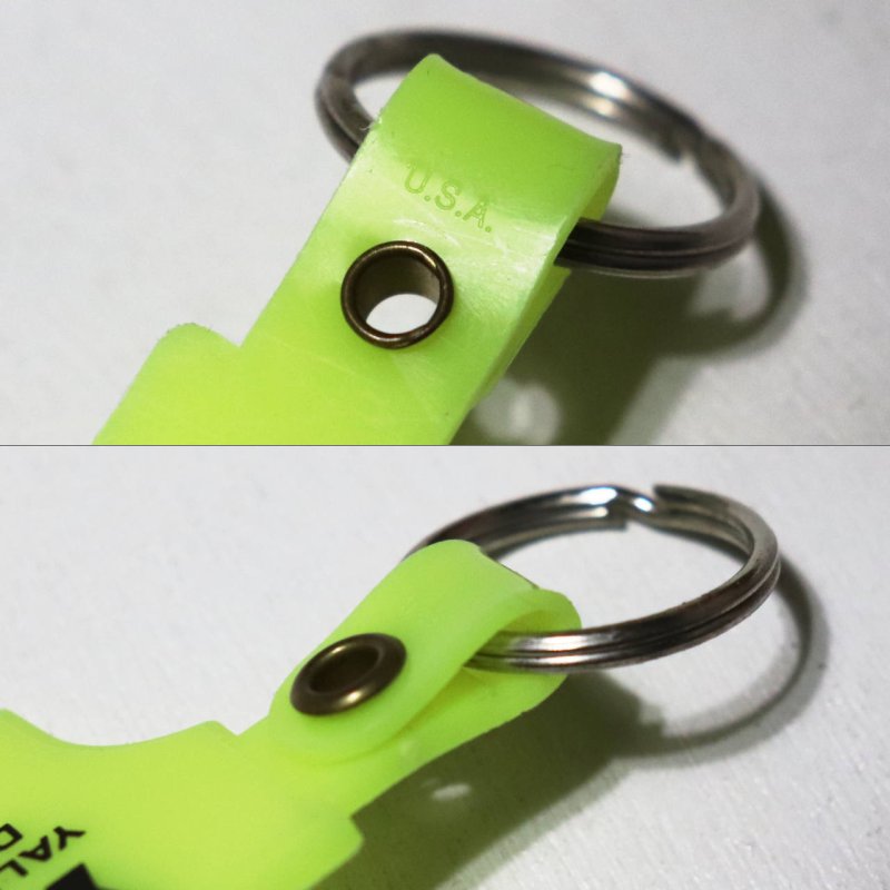 【黄】アメリカン雑貨USEDアドバタイジングキーホルダーNUMBER 1・Yale|USA米国ヴィンテージノベルティキーチェーン