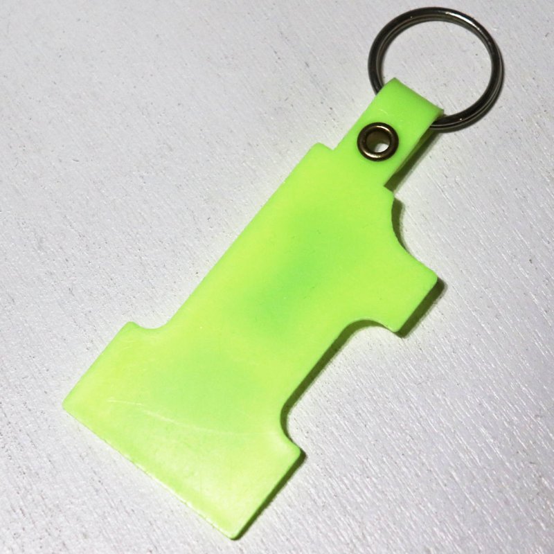 【黄】アメリカン雑貨USEDアドバタイジングキーホルダーYOU 'RE NUMBER 1・METHODIST｜USA米国ヴィンテージノベルティキーチェーン