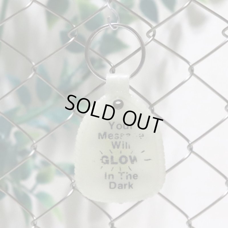 【蓄光・白】アメリカン雑貨USEDアドバタイジングキーホルダーNATIONAL PEN｜USA米国ヴィンテージノベルティキーチェーン