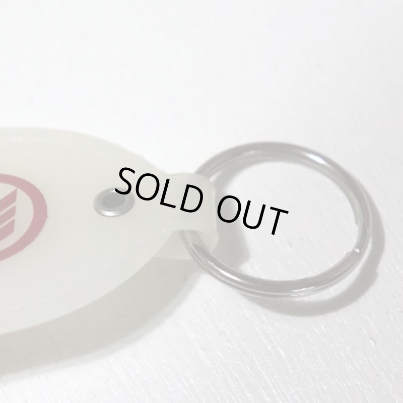 【蓄光・白】アメリカン雑貨USEDアドバタイジングキーホルダーWaste Management Allentown｜USA米国ヴィンテージノベルティキーチェーン