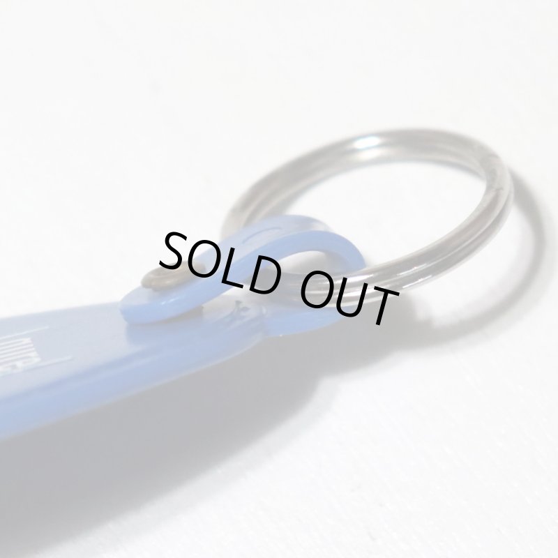 【青】アメリカン雑貨USEDアドバタイジングキーホルダーLaurel Police Dept.警察署｜USA米国ヴィンテージノベルティキーチェーン