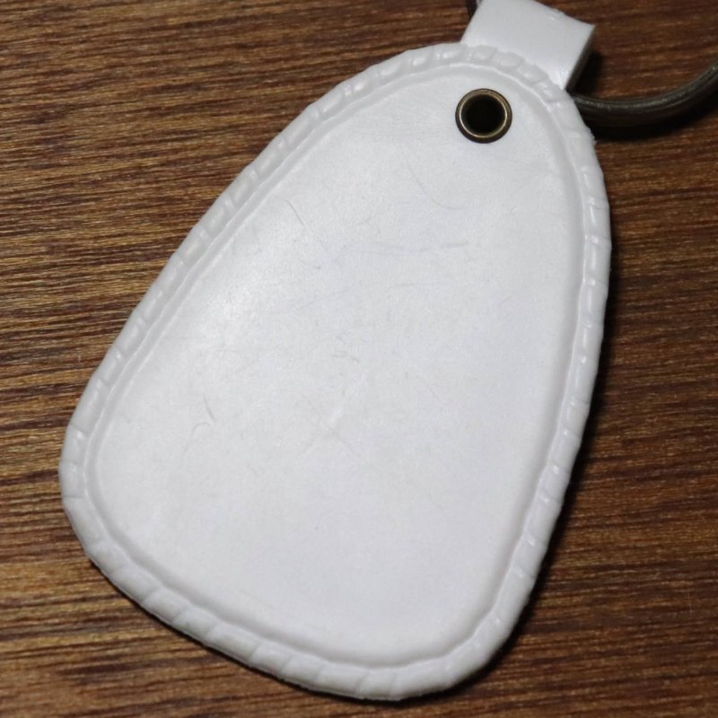 【白】アメリカン雑貨USEDアドバタイジングキーホルダーSQUARE ONE｜USA米国ヴィンテージノベルティキーチェーン