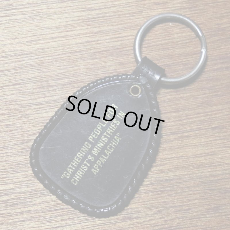 【黒】アメリカン雑貨USEDアドバタイジングキーホルダーCHRIST'S MINISTRIES｜USA米国ヴィンテージノベルティキーチェーン