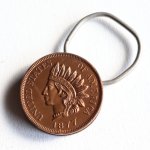 アメリカン雑貨｜USAヴィンテージキーホルダー・インディアンヘッドセント・ペニー硬貨・銀行ノベルティRARE COIN SHOWRINGS
