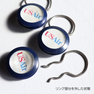 画像2: アメリカン雑貨｜USAヴィンテージキーホルダー・USエアー航空会社US Airlinesノベルティキーリング