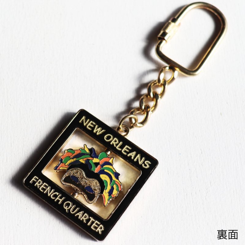 アメリカン雑貨|USAヴィンテージNEW ORLEANSキーホルダー・ニューオリンズ・フレンチクオーター・観光お土産スーベニア