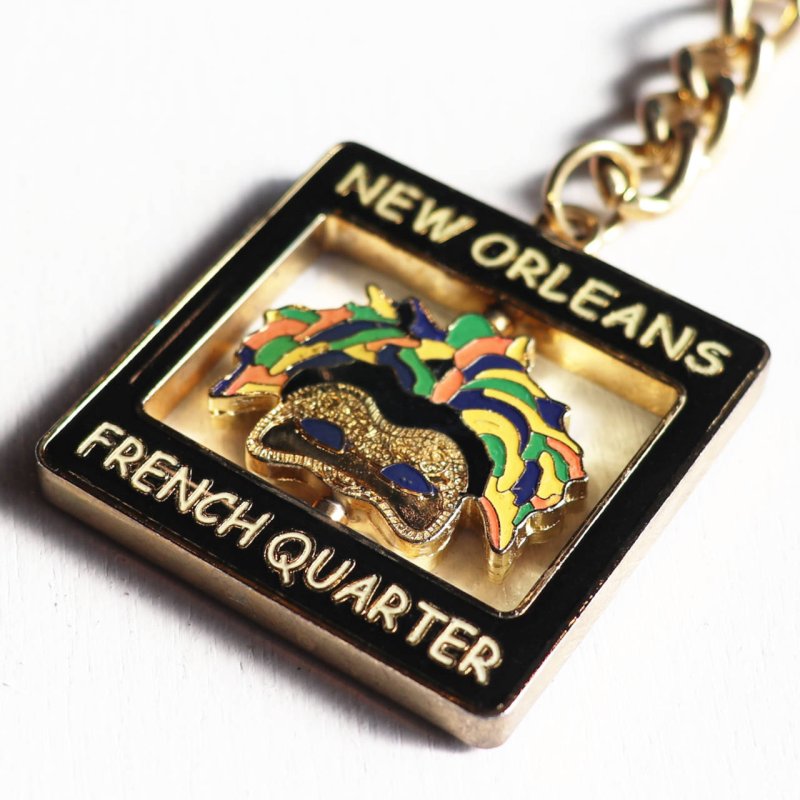 アメリカン雑貨|USAヴィンテージNEW ORLEANSキーホルダー・ニューオリンズ・フレンチクオーター・観光お土産スーベニア