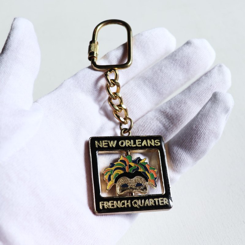 アメリカン雑貨|USAヴィンテージNEW ORLEANSキーホルダー・ニューオリンズ・フレンチクオーター・観光お土産スーベニア