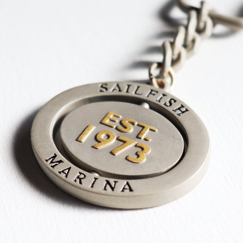 アメリカン雑貨｜USAコレクティブルキーホルダーPALM BEACH SHORES・フロリダパームビーチ・セールフィッシュ・マリーナ観光お土産スーベニア