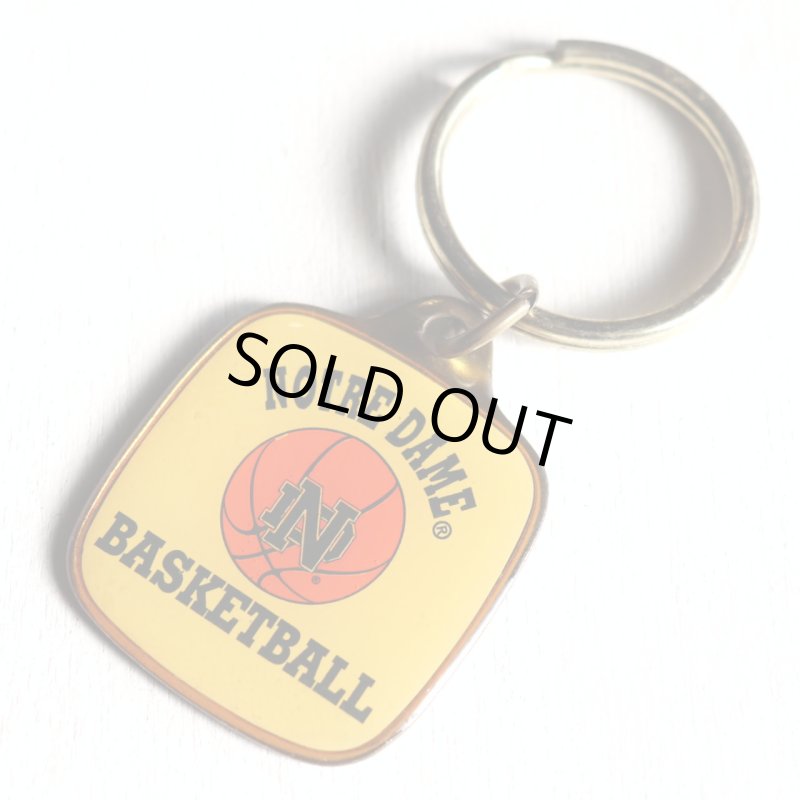 アメリカン雑貨｜USAコレクティブルキーホルダーNOTRE DAME BASKETBALL・ノートルダム大・バスケットボール・ノベルティ・チームキーリング