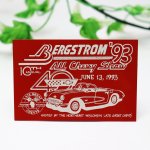 USAヴィンテージクラシックカーショーダッシュボードプラーク'93 BERGSTROM All Chevy Show赤|アメリカン看板