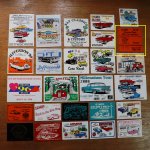 USAヴィンテージクラシックカーショーダッシュボードプラークStevens Point Old Car Festival 1978橙｜アメリカン看板