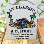 USAヴィンテージクラシックカーショーダッシュボードプラークBAY CLASSICS & CUSTOMS 1998｜アメリカン看板