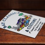 USAヴィンテージクラシックカーショーダッシュボードプラークBAY CLASSICS & CUSTOMS 1998｜アメリカン看板