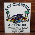 USAヴィンテージクラシックカーショーダッシュボードプラークBAY CLASSICS & CUSTOMS 1998｜アメリカン看板