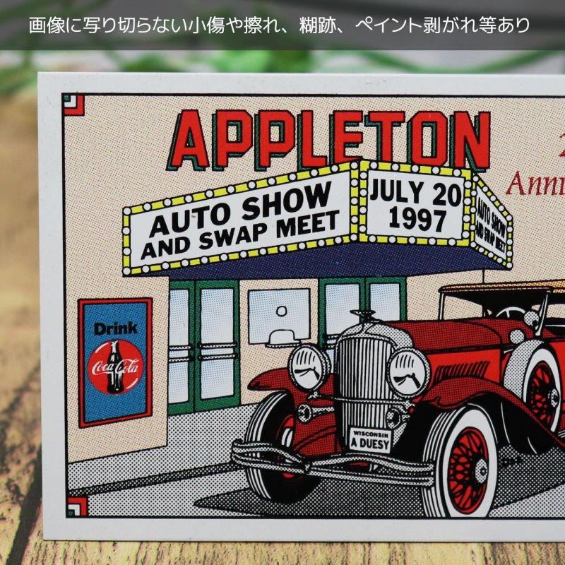 USAヴィンテージクラシックカーショーダッシュボードプラークAPPLETON AUTO SHOW AND SWAP MEET 1997|アメリカン看板