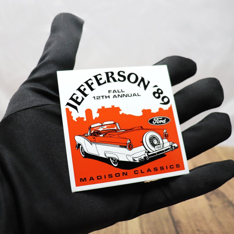 USAヴィンテージクラシックカーショーダッシュボードプラークJEFFERSON'89 FORD｜アメリカン看板