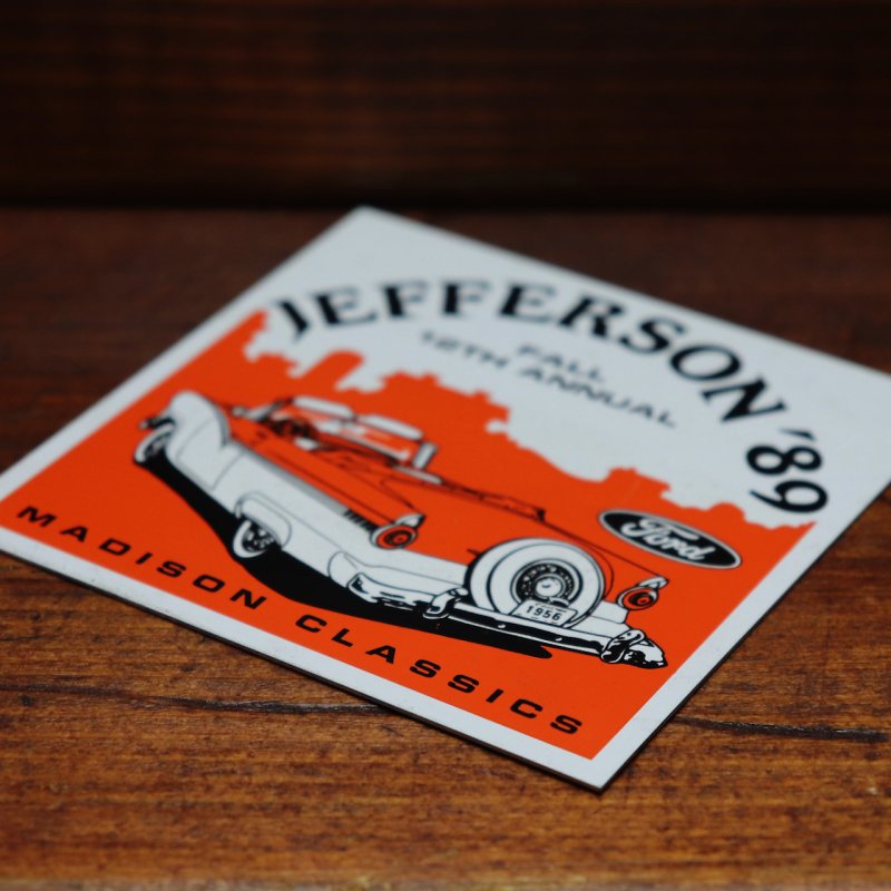USAヴィンテージクラシックカーショーダッシュボードプラークJEFFERSON'89 FORD｜アメリカン看板