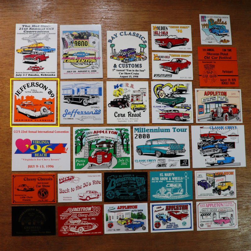 USAヴィンテージクラシックカーショーダッシュボードプラークJEFFERSON'89 FORD｜アメリカン看板