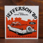 USAヴィンテージクラシックカーショーダッシュボードプラークJEFFERSON'89 FORD｜アメリカン看板