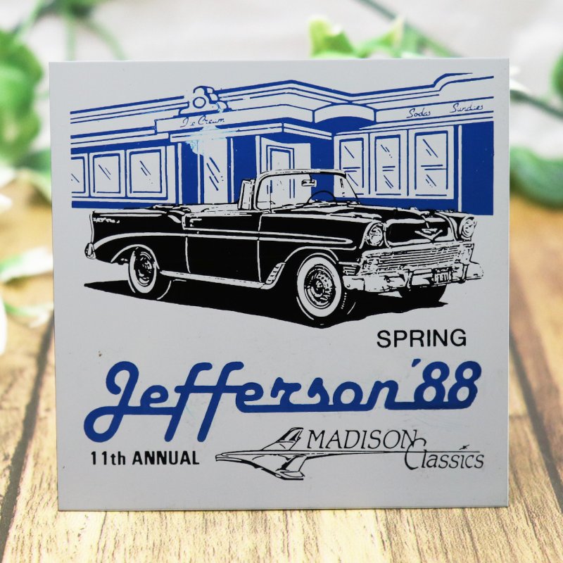 USAヴィンテージクラシックカーショーダッシュボードプラークJEFFERSON'88 FORD｜アメリカン看板