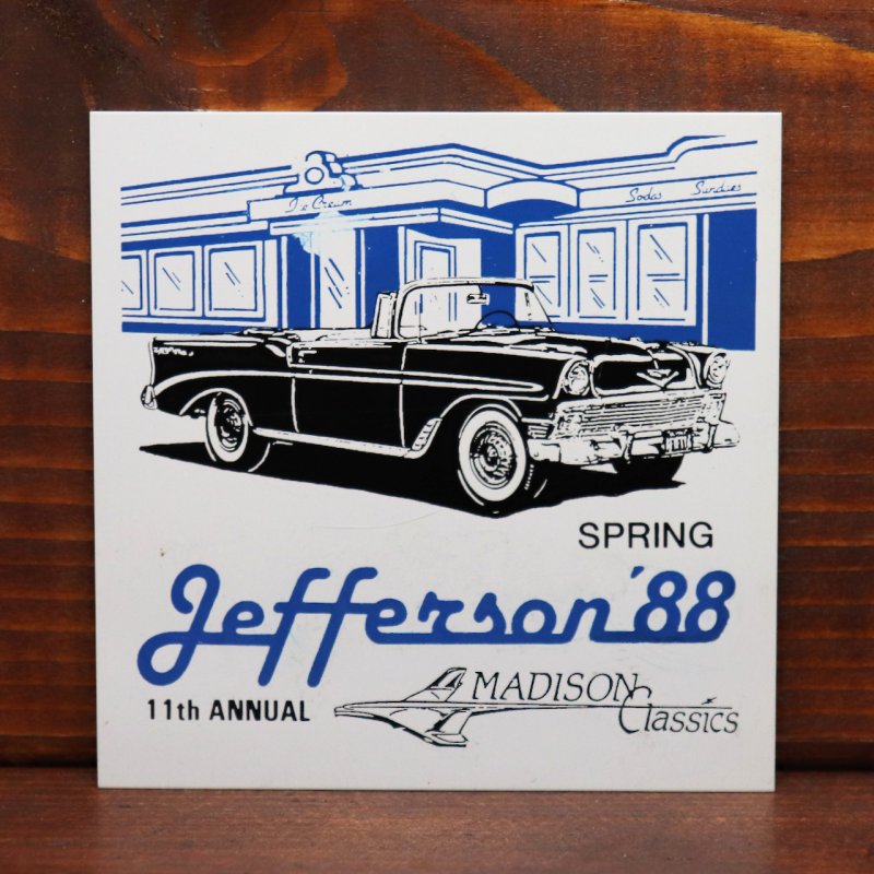 USAヴィンテージクラシックカーショーダッシュボードプラークJEFFERSON'88 FORD｜アメリカン看板