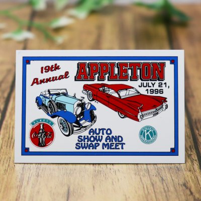 画像1: USAヴィンテージクラシックカーショーダッシュボードプラークAPPLETON AUTO SHOW AND SWAP MEET 1996|アメリカン看板