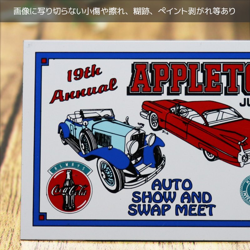 USAヴィンテージクラシックカーショーダッシュボードプラークAPPLETON AUTO SHOW AND SWAP MEET 1996|アメリカン看板