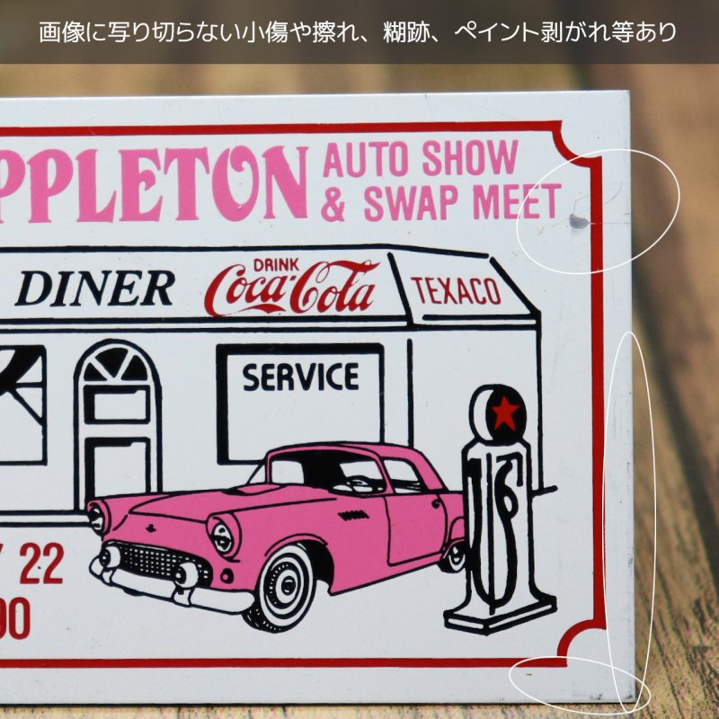 USAヴィンテージクラシックカーショーダッシュボードプラークAPPLETON AUTO SHOW AND SWAP MEET 1990|アメリカン看板