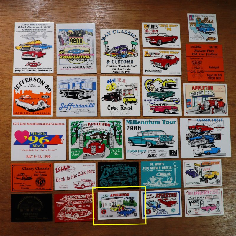 USAヴィンテージクラシックカーショーダッシュボードプラークAPPLETON AUTO SHOW AND SWAP MEET 1998|アメリカン看板