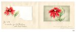 画像6: USAヴィンテージ1950年代紙ものクリスマスカード｜淡い3つのポインセチア・アンティークカード (6)