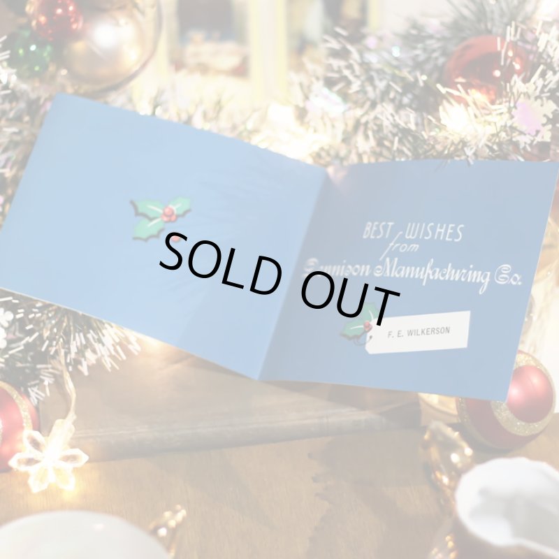 画像9: USAヴィンテージ1950年代紙ものクリスマスカード｜Dennisonタグ荷札・柊ひいらぎのアンティークカード (9)