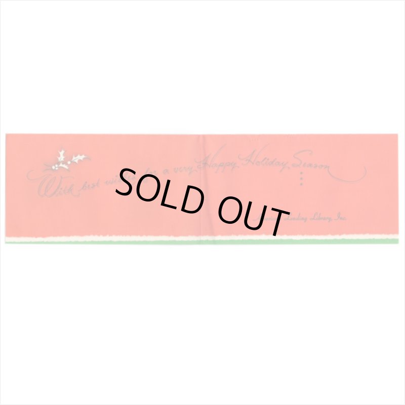 画像3: USAヴィンテージ1950年代クリスマスカード｜公共図書館グリーティングカードアンティーク紙もの (3)