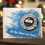 画像7: USAヴィンテージ1960年代紙ものクリスマスカード｜Corry Jamestown Mtg.電話と冬景色アンティークカード (7)