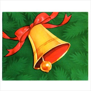 USAヴィンテージ1940年代紙ものクリスマスカード｜冬景色とジングル
