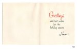 画像6: USAヴィンテージ1950年代紙ものクリスマスカード｜Hallmark柊・ひいらぎのジングルベルアンティークカード (6)