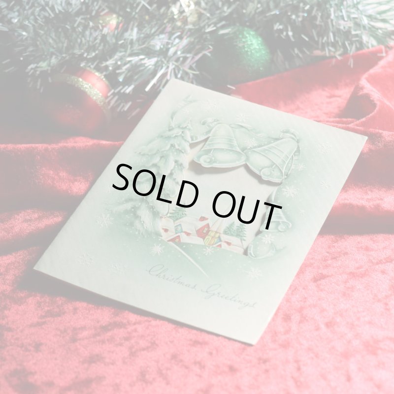 アンティーククリスマスカード｜ヴィンテージ1940年代冬景色・ジングルベル